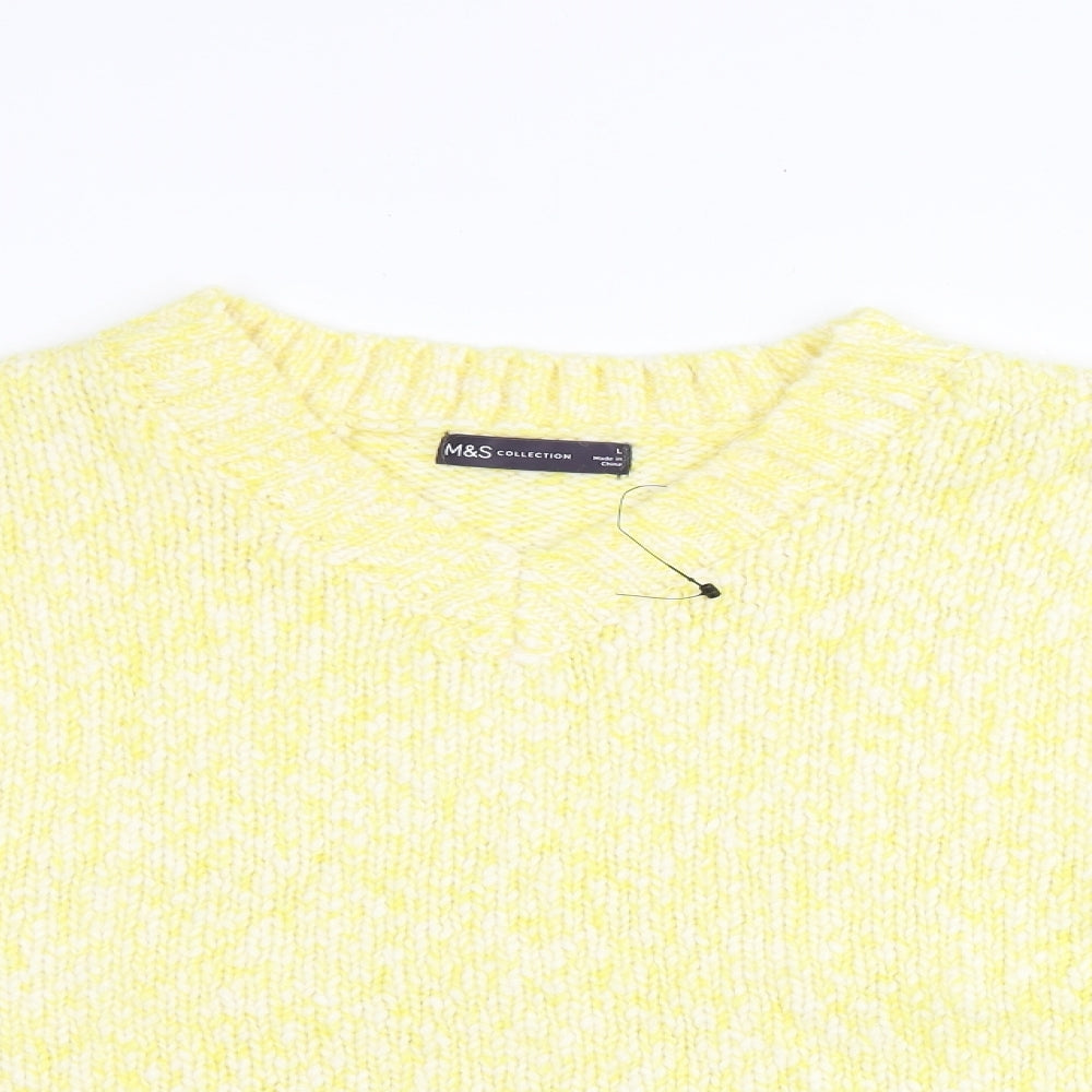 Womens UK Size L Marks and Spencer Yellow Pullover Jumper