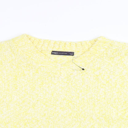 Womens UK Size L Marks and Spencer Yellow Pullover Jumper