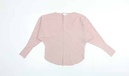 Apricot Womens Pink Round Neck Viscose Pullover Jumper Size 8