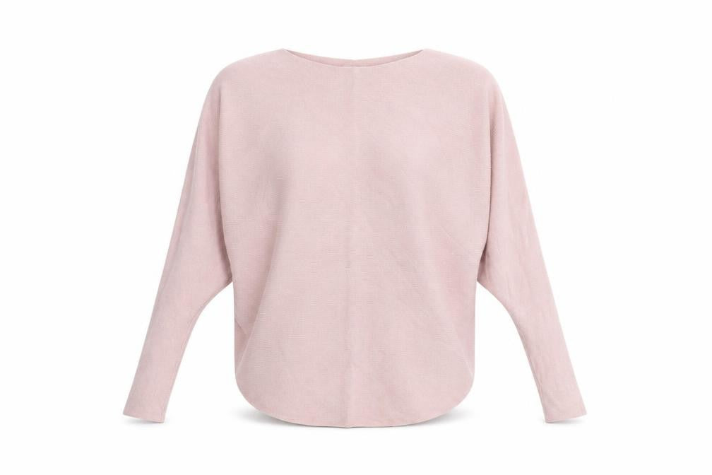 Womens UK Size 8 Apricot Pink Pullover Jumper