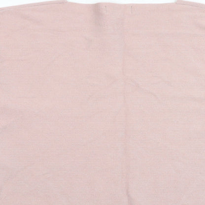 Apricot Womens Pink Round Neck Viscose Pullover Jumper Size 8