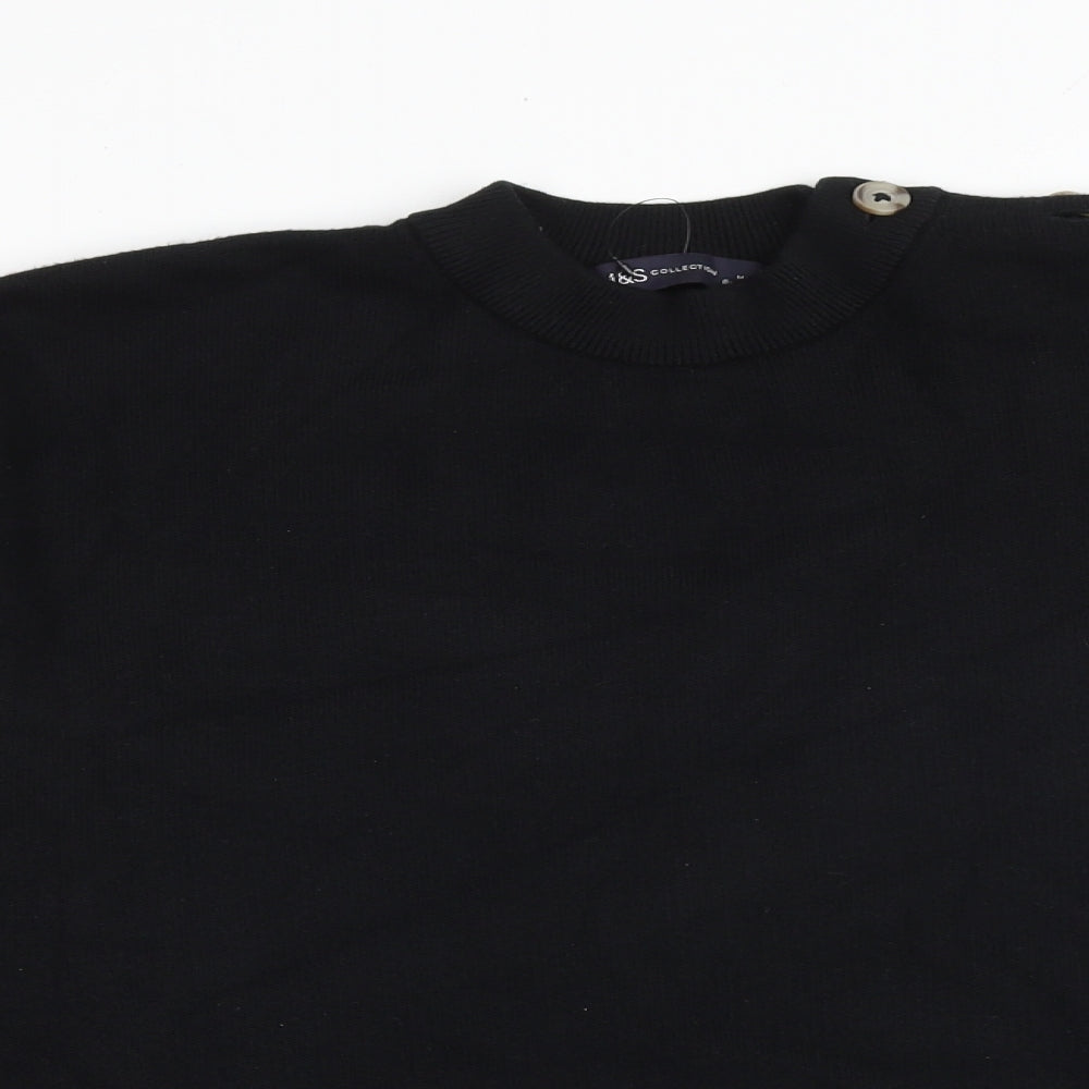 Womens UK Size M Marks and Spencer Black Pullover Jumper