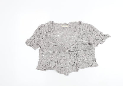 Womens UK Size 12 Marks and Spencer Grey Cardigan Jumper