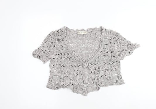 Womens UK Size 12 Marks and Spencer Grey Cardigan Jumper