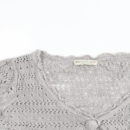 Womens UK Size 12 Marks and Spencer Grey Cardigan Jumper