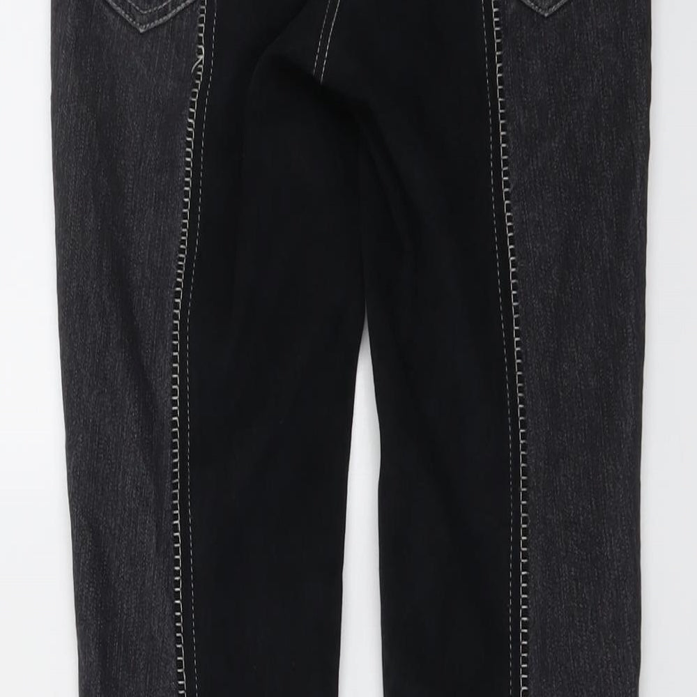 HKM Girls Grey Cotton Bootcut Jeans Size 10-11 Years Regular Button