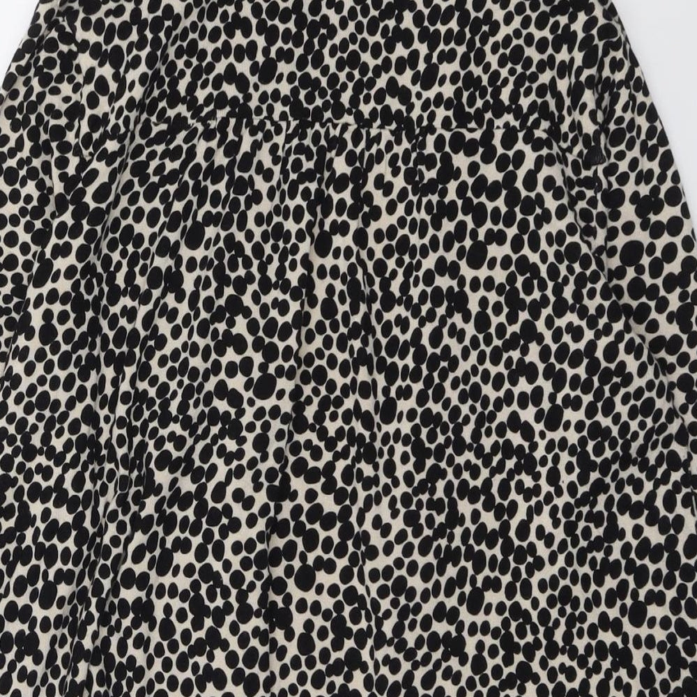 ALEX&CO Womens Black V-Neck Geometric Viscose Cardigan Jumper Size 14