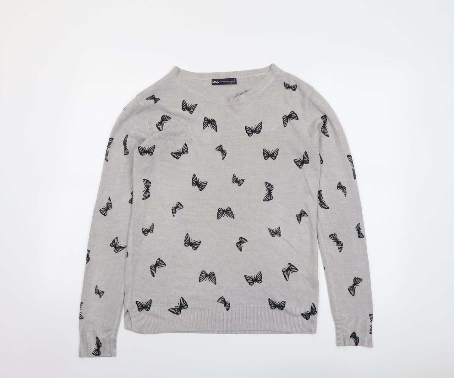 Womens UK Size 10 Marks and Spencer Grey Pullover Jumper