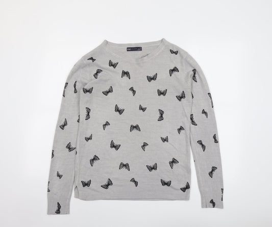 Womens UK Size 10 Marks and Spencer Grey Pullover Jumper