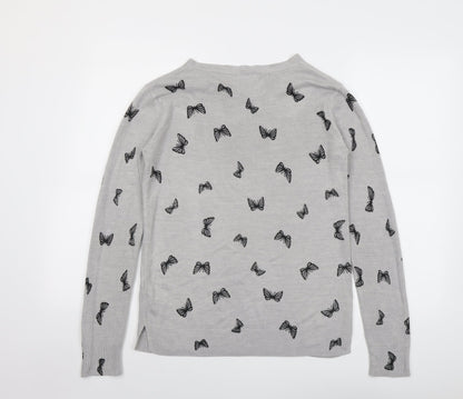 Womens UK Size 10 Marks and Spencer Grey Pullover Jumper
