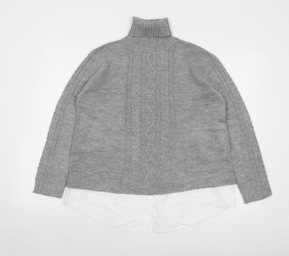 Womens UK Size 8 Dorothy Perkins Grey Pullover Jumper