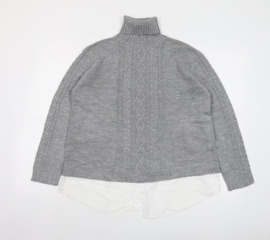 Womens UK Size 8 Dorothy Perkins Grey Pullover Jumper