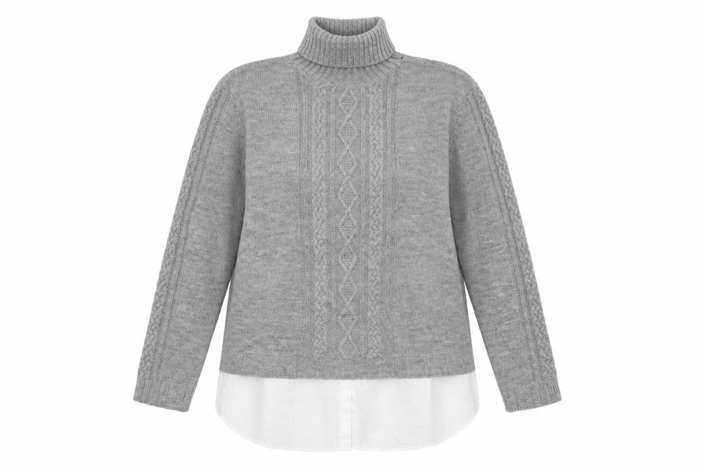 Womens UK Size 8 Dorothy Perkins Grey Pullover Jumper