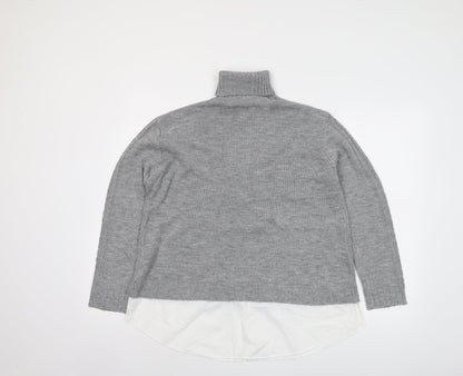 Womens UK Size 8 Dorothy Perkins Grey Pullover Jumper