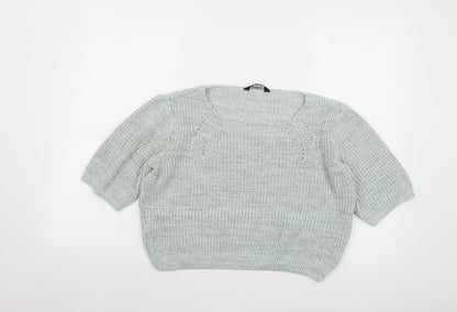 Womens UK Size 12 Miss Selfridge Grey Pullover Jumper