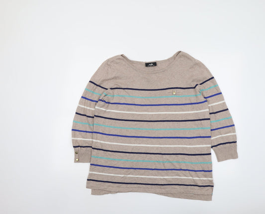 Womens UK Size 16 Wallis Beige Pullover Jumper