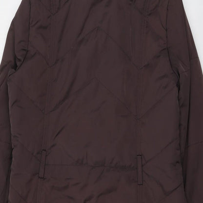 Womens UK Size 10 Debenhams Brown Overcoat