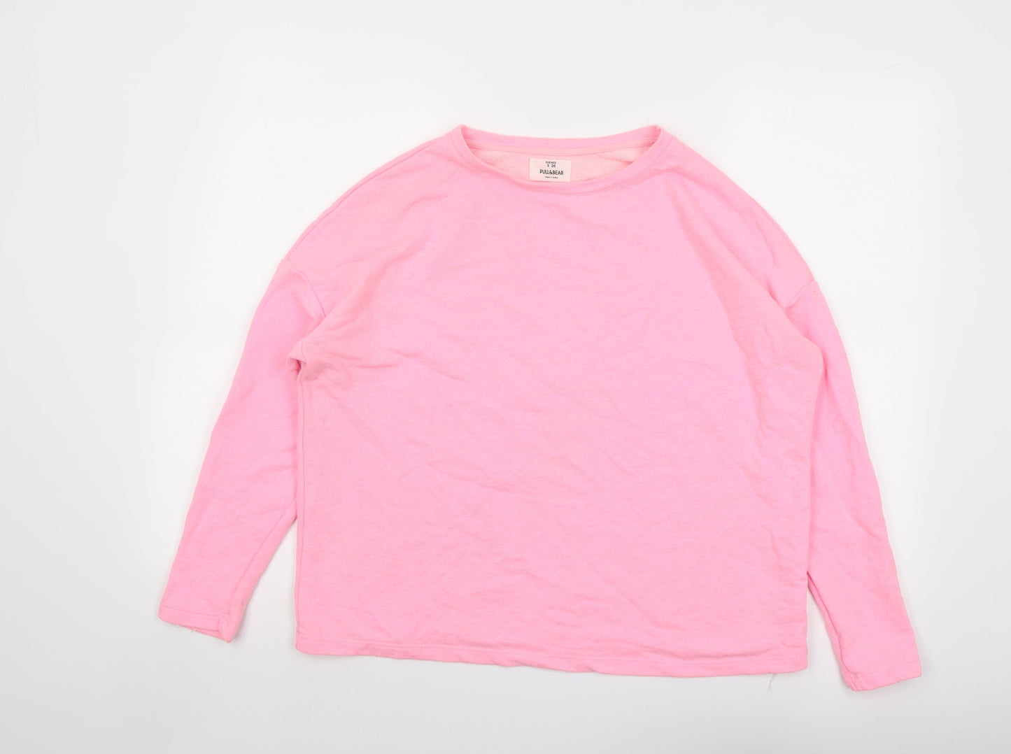 Womens UK Size S Pull&Bear Pink Pullover Sweatshirt