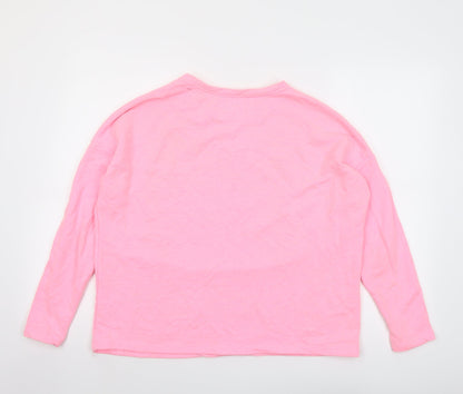 Womens UK Size S Pull&Bear Pink Pullover Sweatshirt