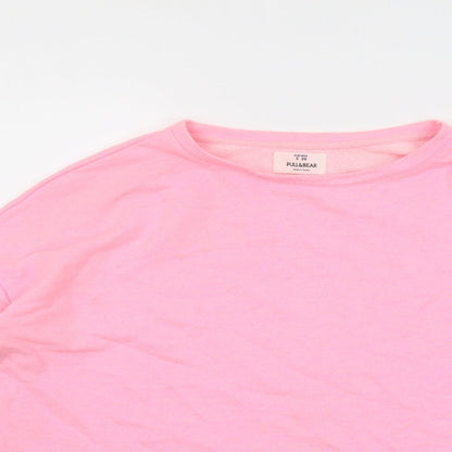 Womens UK Size S Pull&Bear Pink Pullover Sweatshirt