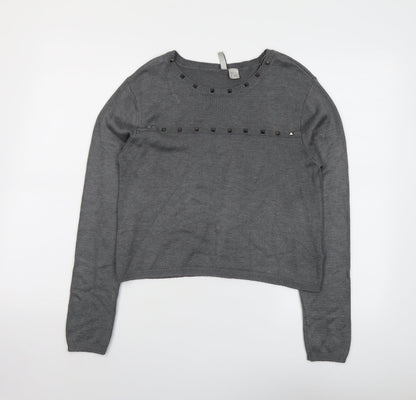 Womens UK Size S H&M Grey Pullover Jumper