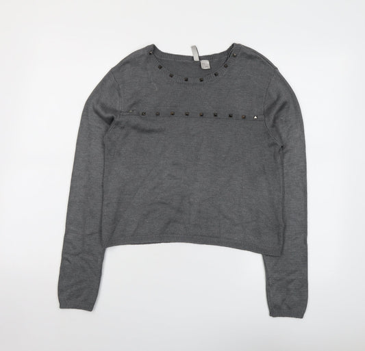 Womens UK Size S H&M Grey Pullover Jumper