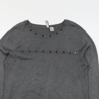 Womens UK Size S H&M Grey Pullover Jumper