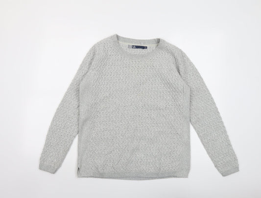 Womens UK Size 10 EWM Grey Pullover Jumper