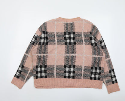 Womens UK Size M New Look Pink Pullover Jumper