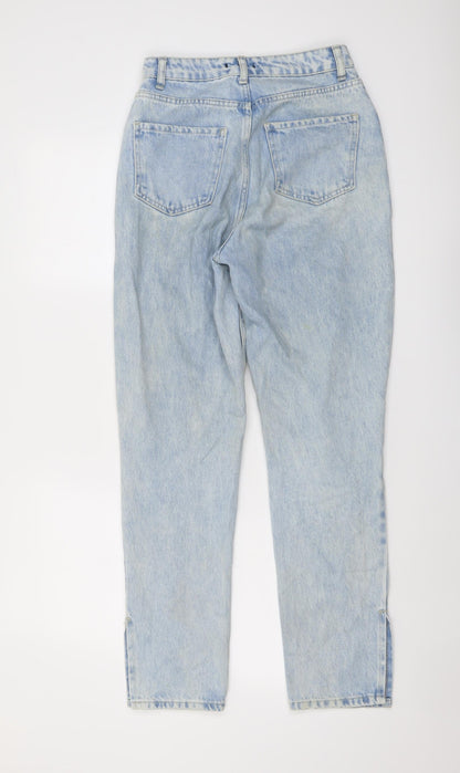 Nasty Gal Womens Blue Cotton Straight Jeans Size 6 L29 in Regular Button