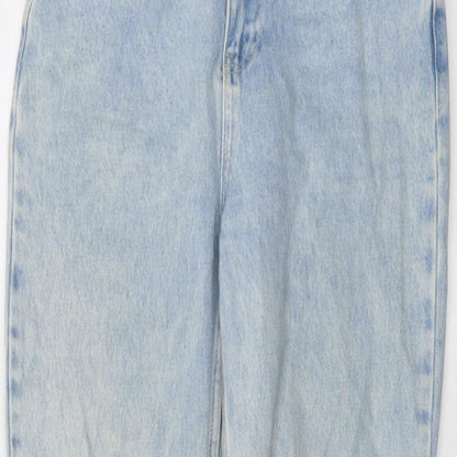 Nasty Gal Womens Blue Cotton Straight Jeans Size 6 L29 in Regular Button