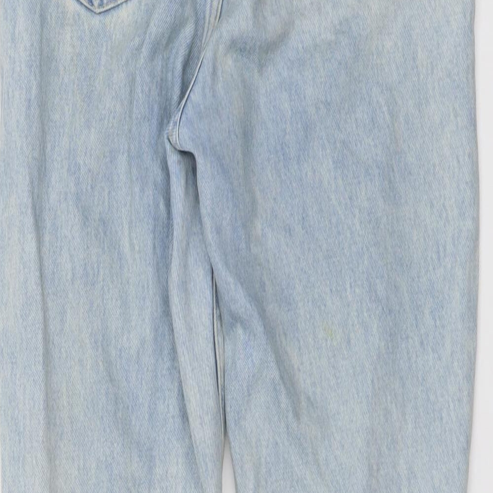 Nasty Gal Womens Blue Cotton Straight Jeans Size 6 L29 in Regular Button