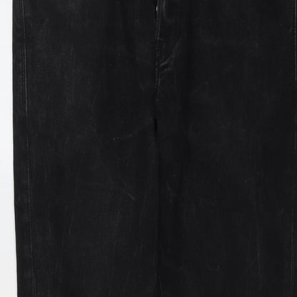 H&M Mens Black Cotton Skinny Jeans Size 32 in L32 in Regular Button