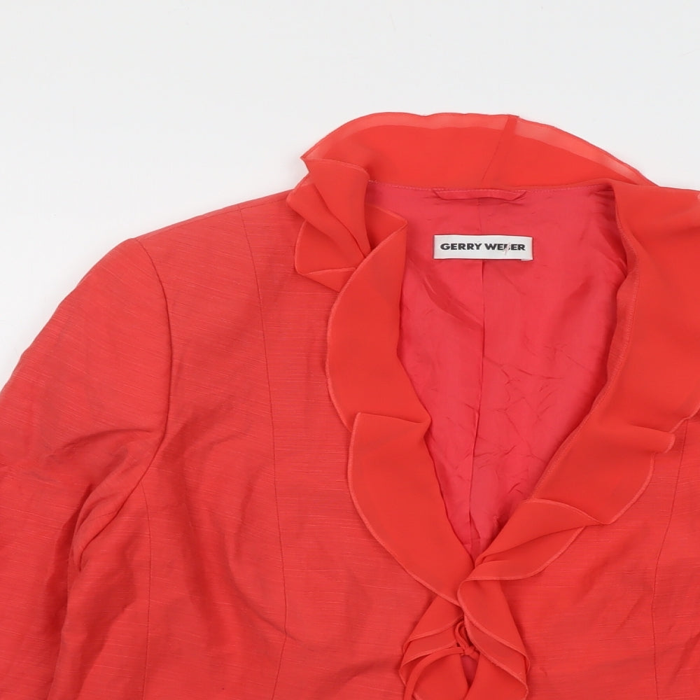 Gerry Weber Womens Red Jacket Size 18 Tie - Tie Front Detail