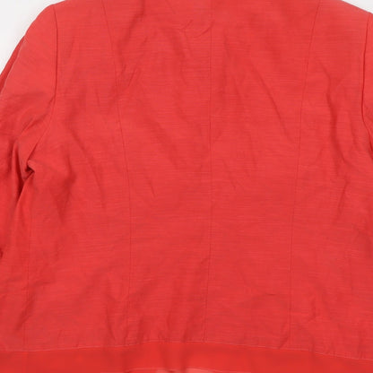 Gerry Weber Womens Red Jacket Size 18 Tie - Tie Front Detail