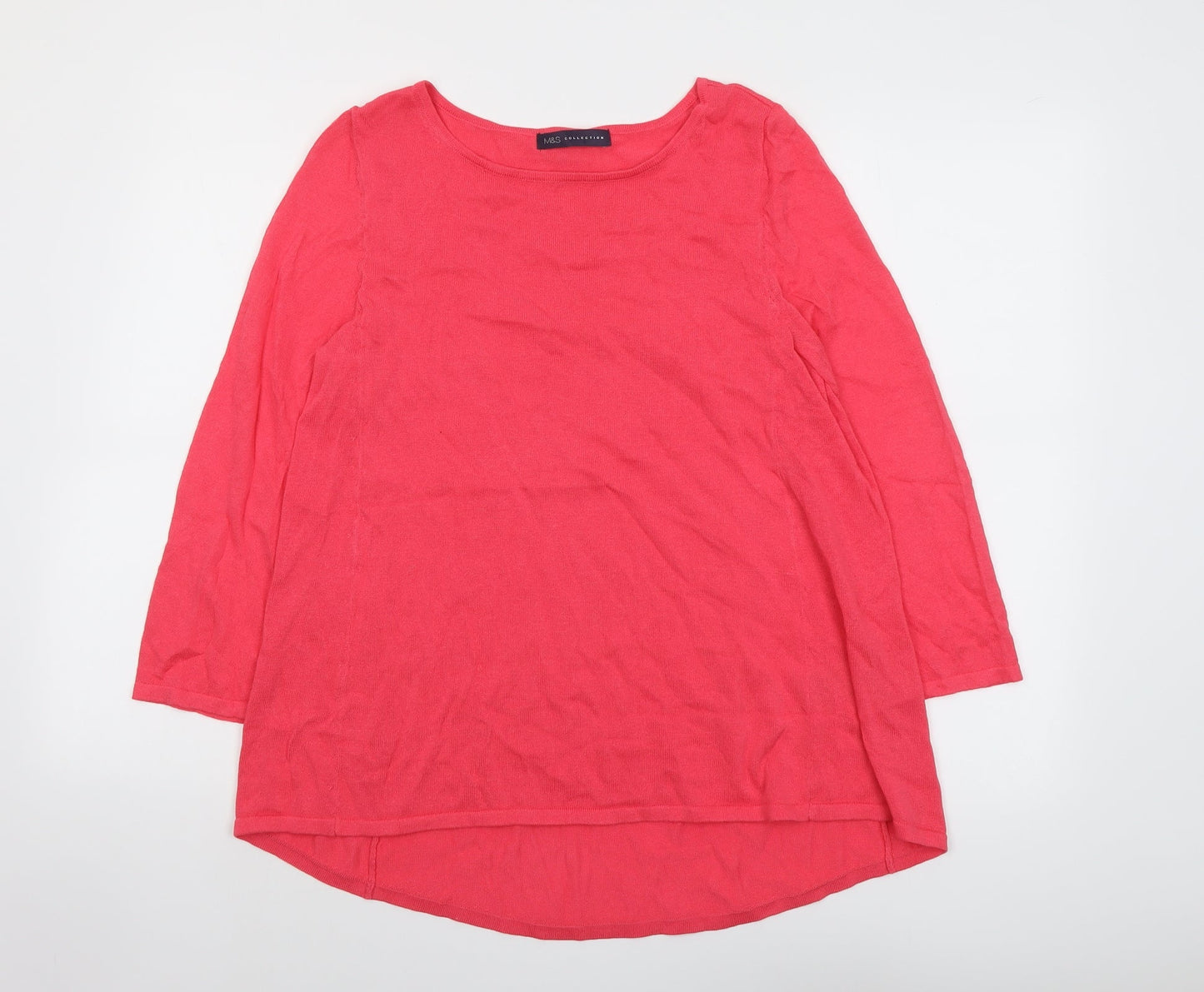 Womens UK Size 14 Marks and Spencer Pink Pullover Jumper