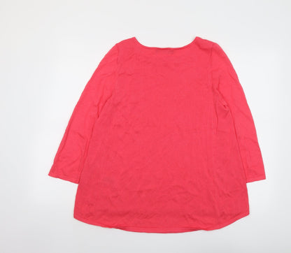 Womens UK Size 14 Marks and Spencer Pink Pullover Jumper