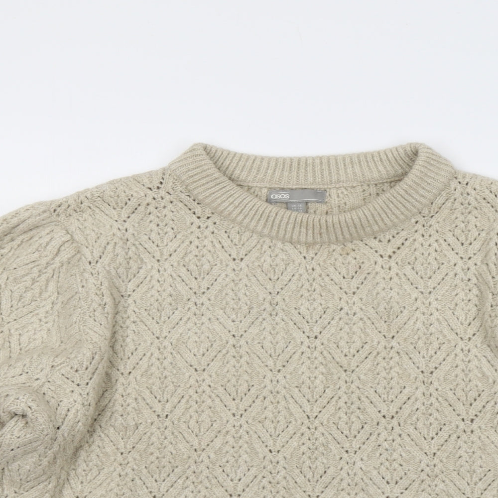 Womens UK Size 18 ASOS Beige Pullover Jumper