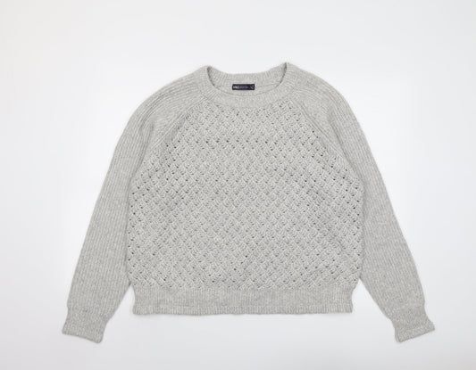 Womens UK Size M Marks and Spencer Grey Pullover Jumper