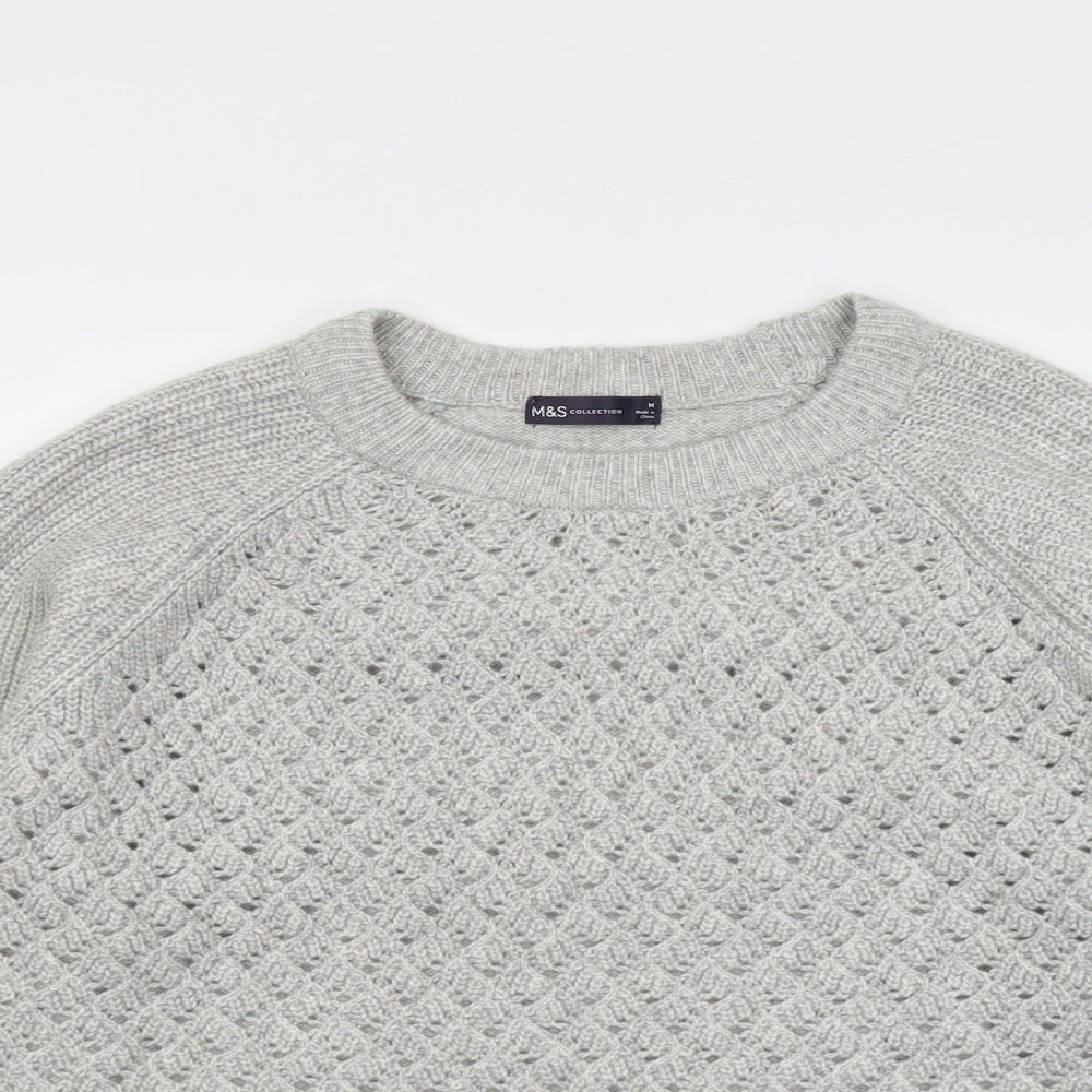 Womens UK Size M Marks and Spencer Grey Pullover Jumper