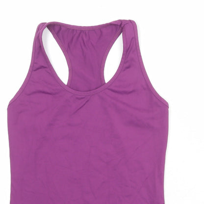 Denchi Womens Purple Polyester Pullover Tank Size S Scoop Neck Pullover