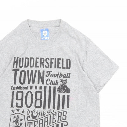 Huddersfield Town A.F.C. Mens Grey Cotton T-Shirt Size S Round Neck