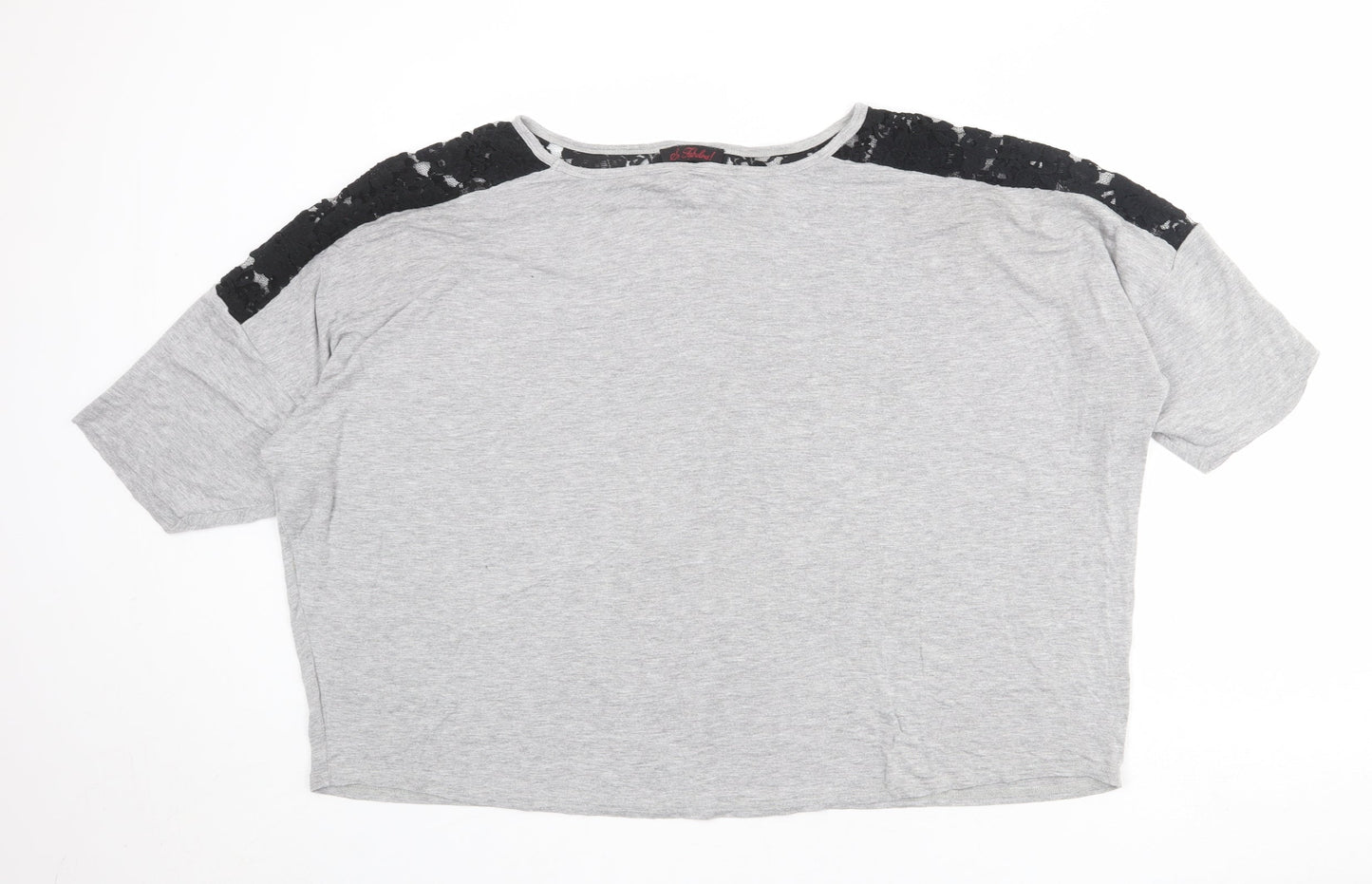 Womens UK Size 22 So Fabulous Grey Basic T-Shirt