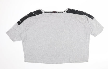 Womens UK Size 22 So Fabulous Grey Basic T-Shirt