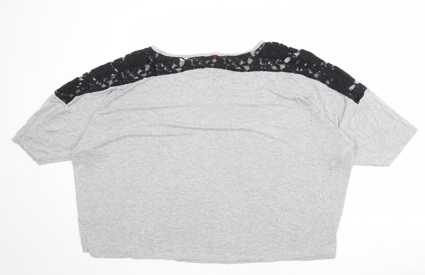 Womens UK Size 22 So Fabulous Grey Basic T-Shirt