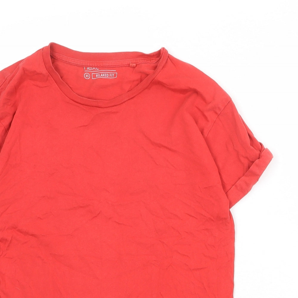 NEXT Mens Red Cotton T-Shirt Size XS Round Neck