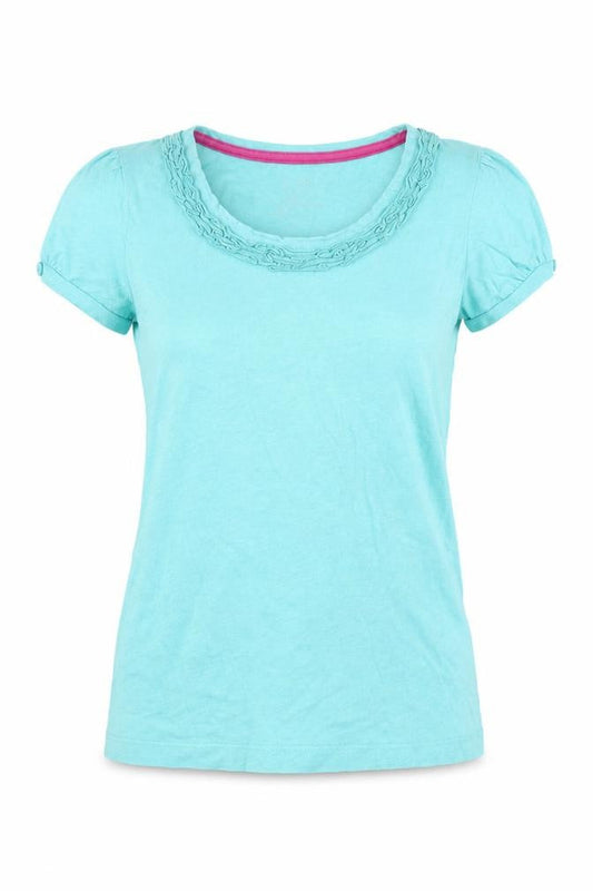 Womens UK Size 10 John Lewis Blue Basic T-Shirt