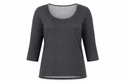 Womens UK Size 14 Just Elegance Grey Basic T-Shirt