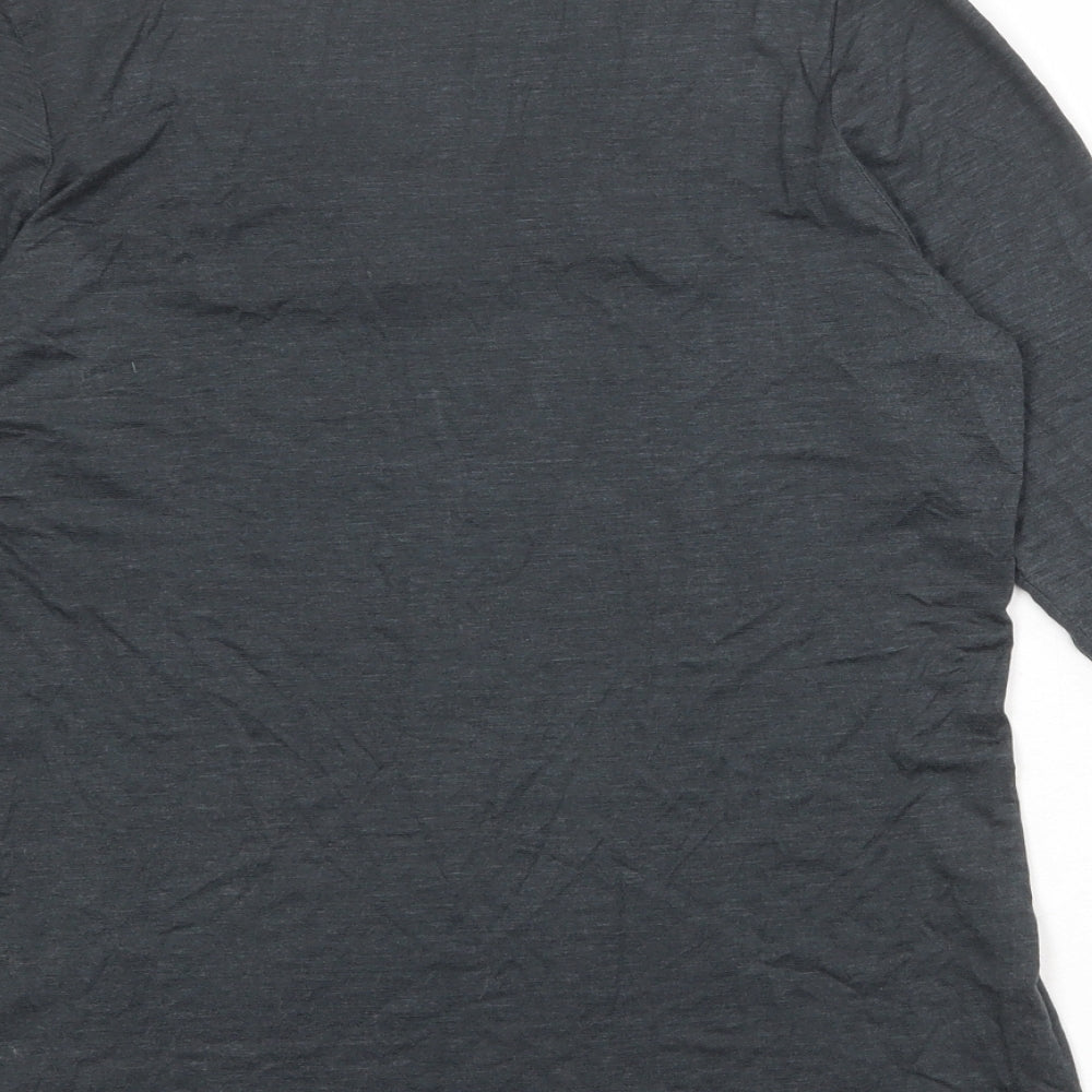 Womens UK Size 14 Just Elegance Grey Basic T-Shirt