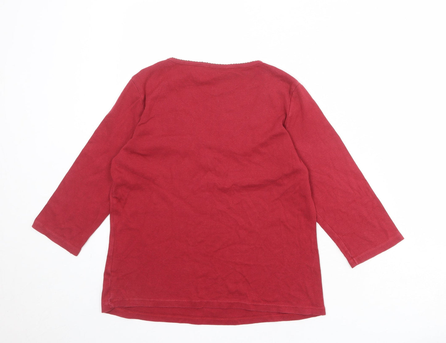 Womens UK Size 12 Marks and Spencer Red Basic Blouse